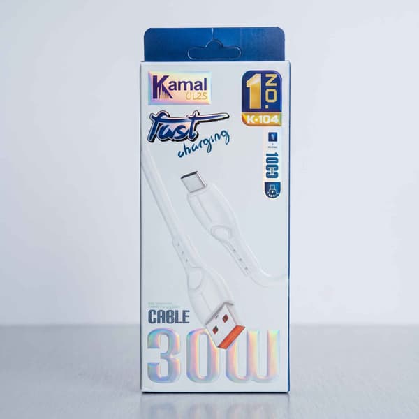 Kamal USB to Type-C Fast Charging & Data Transmission Cable – 100cm